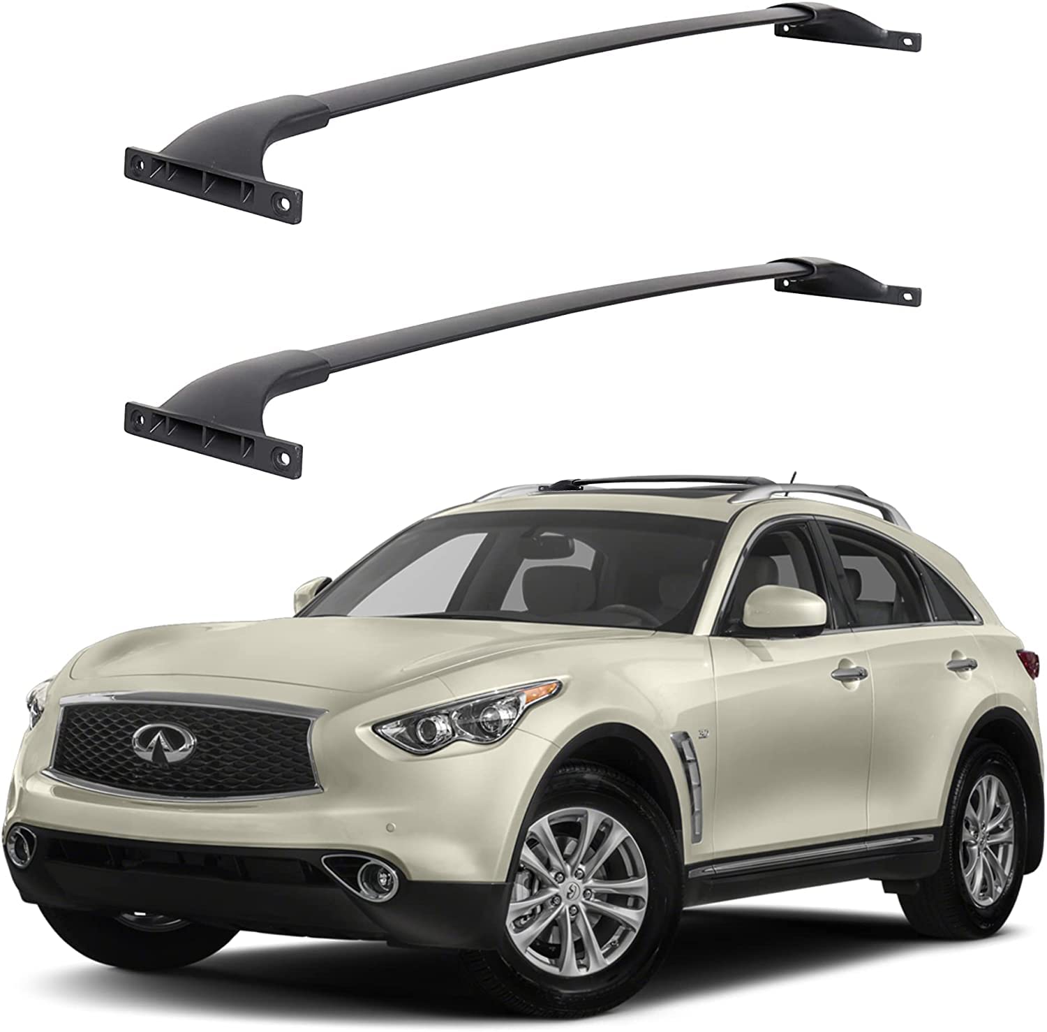 Car Roof Rack Crossbars - For Infiniti QX70 2014-2018 / Infiniti FX35 2011-2012/  Infiniti FX37 2013 Automotive Exterior Accessories - Cargo Carrier Top Of  Vehicle for Luggage Case Canoe Bike Snowboard
