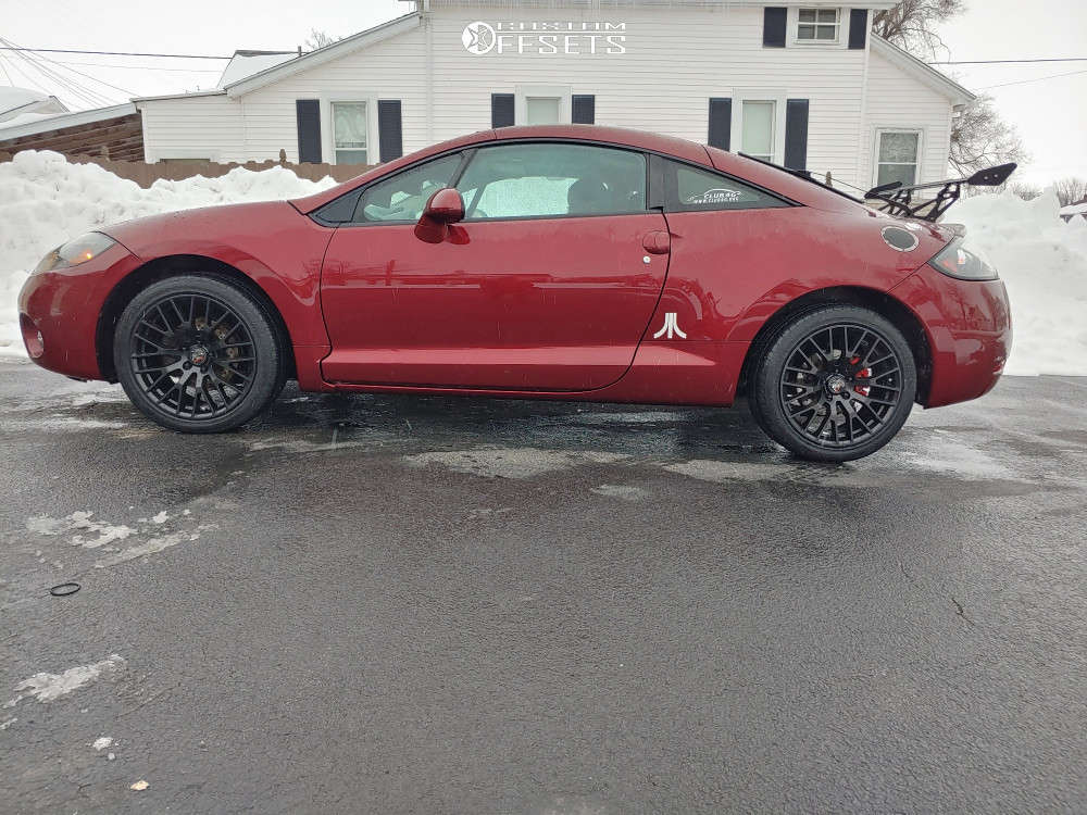 2007 Mitsubishi Eclipse with 18x9 38 4Play Fr19c and 255/40R18 Vercelli  Strada Ii and Stock | Custom Offsets