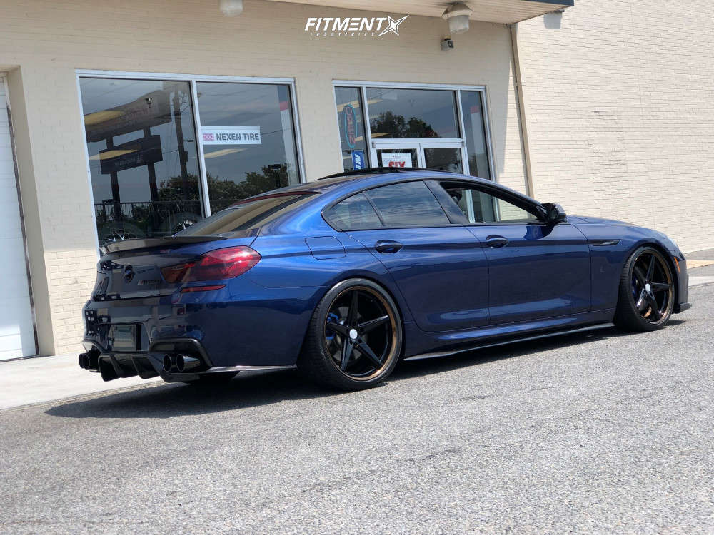 2016 BMW 650i XDrive Gran Coupe Base with 21x9 Vossen Vws3 and Continental  275x30 on Coilovers | 739692 | Fitment Industries