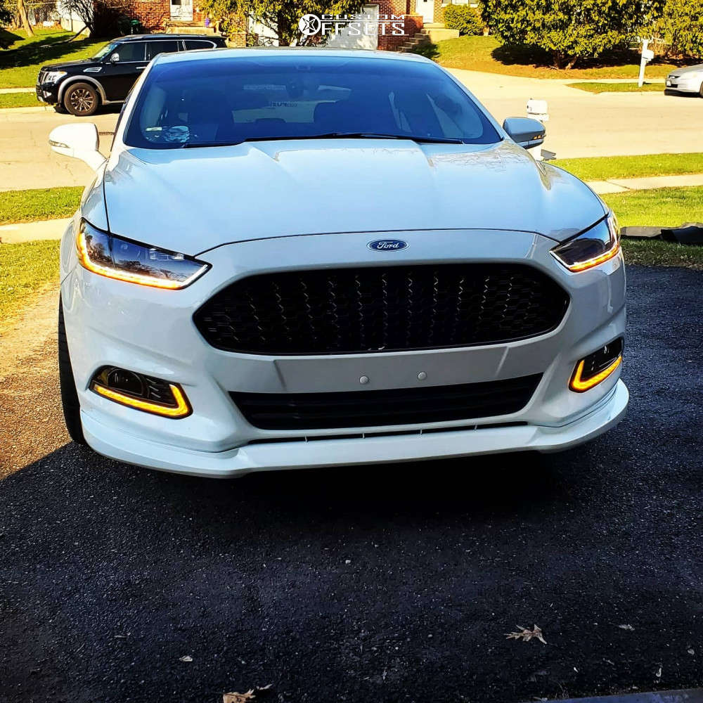 2015 Ford Fusion with 19x8.5 35 Rotiform Cvt and 245/35R19 Achilles Atr  Sport and Lowering Springs | Custom Offsets