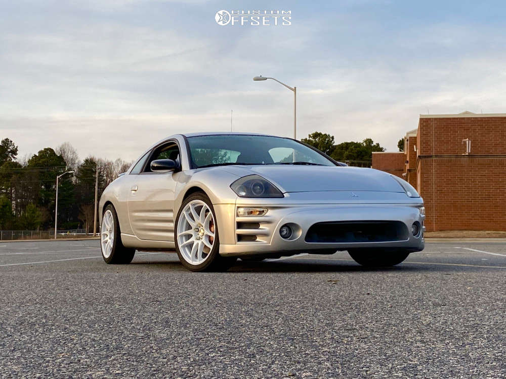 2003 Mitsubishi Eclipse with 18x8.5 30 ESR Sr08 and 235/40R18 Achilles Atr  Sport 2 and Coilovers | Custom Offsets