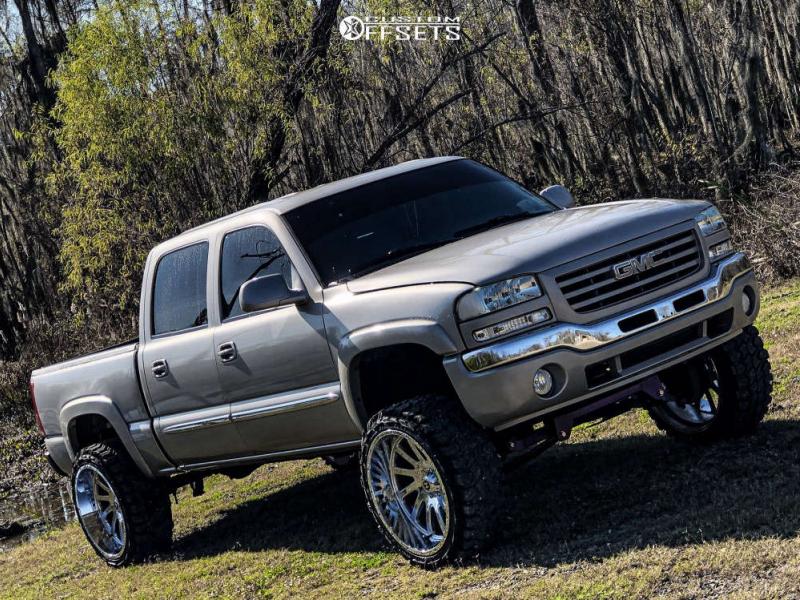 2006 GMC Sierra 1500 with 24x12 -44 Hardcore Offroad Hc15 and 35/12.5R24  Gladiator Xcomp Mt and Suspension Lift 6" | Custom Offsets