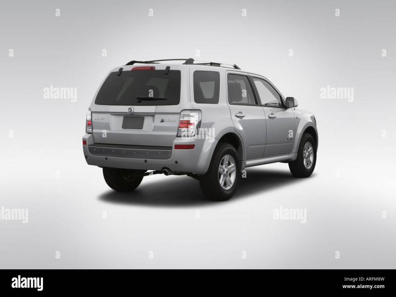 2008 Mercury Mariner Hybrid in Silver - Rear angle view Stock Photo - Alamy