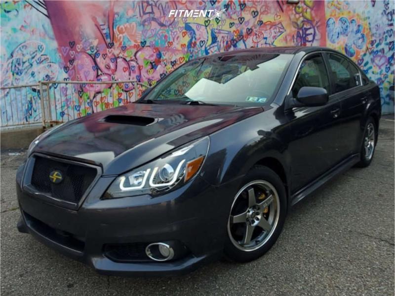 2013 Subaru Legacy 3.6R Limited with 17x7 Enkei Ev5 and Pirelli 225x55 on  Stock Suspension | 1870385 | Fitment Industries