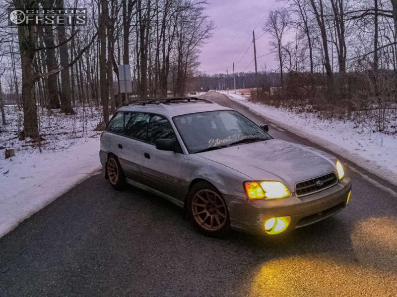 2003 Subaru Outback with 17x9.75 25 XXR 527 and 225/45R17 Goodyear All  Season and Coilovers | Custom Offsets