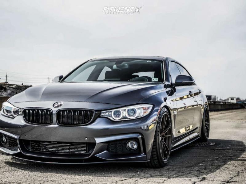 2016 BMW 435i XDrive Gran Coupe Base with 19x8.5 HRE Ff04 and Michelin  225x40 on Coilovers | 677241 | Fitment Industries