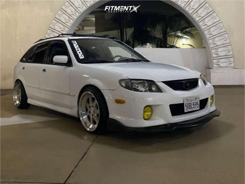 2002 Mazda Protege5 Base with 17x8 Klutch Ml7 and Accelera 195x40 on  Coilovers | 1147204 | Fitment Industries