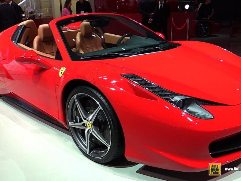 2015 Ferrari 458 Spider - Exterior and Interior Walkaround - 2014 Paris  Auto Show - YouTube